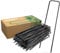 GardenGloss® Erdanker aus Stahl unverzinkt (250 Stück) - Stabile Bodenanker für Unkrautvlies, Gartenvlies, Zaun & Netz - 150 MM Lang, 25 MM Breit, Ø 2.7 MM Schwarz