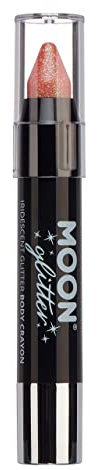 Iridescent Glitter Paint Stick / Body Crayon makeup for the Face & Body by Moon Glitter - 3.5g - Orange