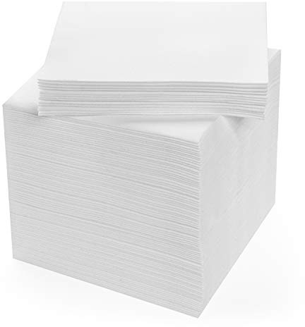 AH AMERICAN HOMESTEAD White Paper Napkins for Everyday Use - Disposable Linen-Feel Lunch Napkins - Soft, Thick, and Absorbent Luncheon Serviettes (100 Pack)