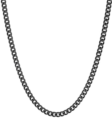 ChainsHouse Halskette Edelstahl Herren Damen Panzerkette 3/6/9/12mm breit | wasserfeste Kette Männer in Silber/Schwarz/Gold, Hip Hop Gliederkette Schmuck, Geschenk für Freund Ehemann, Länge 36-76cm