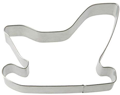 Zenker Ausstecher Schlitten Patisserie, Weihnachtsausstecher für Plätzchen, Ausstechform für Kekse und Fondant, hochwertiger Keksausstecher, Küchenhelfer aus Weißblech, Farbe: silber