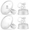 Maymom Two-Piece Wide Neck Pump Parts for Spectra S1/S2 Pumps; Incl Wide Mouth Flanges; Not Original Spectra Flange (13 mm Two Flanges)