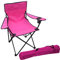 Anglerstuhl Anglersessel Campingstuhl Faltstuhl Regiestuhl inkl. Getränkehalter und Tasche in Pink