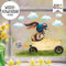 Wandtattoo Loft Fensterbilder Frühling Selbstklebend Hase im Seifenkiste Motiv, blau – A4 Bogen, Wiederverwendbar – Deko Frühling, Frühlingsbild Fenster, Fensterdeko Frühling, Fensterbild Ostern