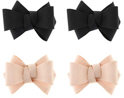 Hellery 4PCS Schuhclips Schleife Schuhanhänger Schuhschmuck Schmuck-Accessoires