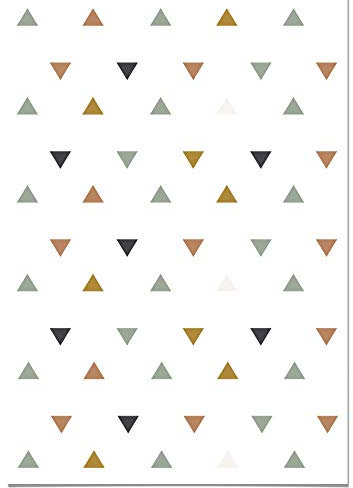 Panorama Papier Peint Adhésif Triangles 60x200 cm Imprimé sur Vinyle Textile - Installation Facile, Lavable et Résistant