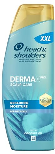 Head & Shoulders DermaXPro Pflegende Feuchtigkeit Anti-Schuppen-Shampoo 500 ml mit Kokosöl und Ceramide-Komplex, 72H Feuchtigkeit für Trockene Kopfhaut