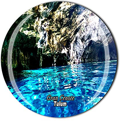 Kühlschrankmagnet, Motiv: Gran Cenote Tulum Mexiko, Souvenir, Geschenk, Kristall, Magnet-Aufkleber-Kollektion