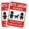 Andchi Panneau d'avertissement de ralentissement 2 pièces, Panneau de signalisation pour enfants et animaux de compagnie, Panneau de signalisation en métal en aluminium, 25 x 35 cm