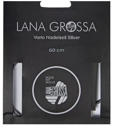 Lana Grossa Nadelseil Vario Stahl | extrem flexibel & langlebig | fast nahtloser Übergang zur Nadel | 40cm
