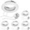 ledscom.de 5 Stück Decken-Einbaurahmen FERE Einbaurahmen weiß matt (LED/Halogen/GU10/MR16/PAR16/50mm) inkl. GU10 Fassung