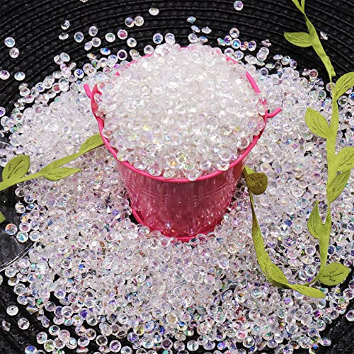 YUTOU Diamanten Deko, 4200 Stück Diamanten Streudeko Hochzeit, Transparent Kristall Dekosteine, Acryl Tisch Deko Diamanten für Vase Füller Weihnachten Hochzeit Geburtstag Party (3mm/6mm/10mm)