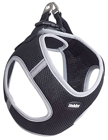 Nobby Mesh Geschirr Delight, schwarz, L: Brust: 40-45 cm, Bauch: 50-55 cm, 25 mm, 1 Stück