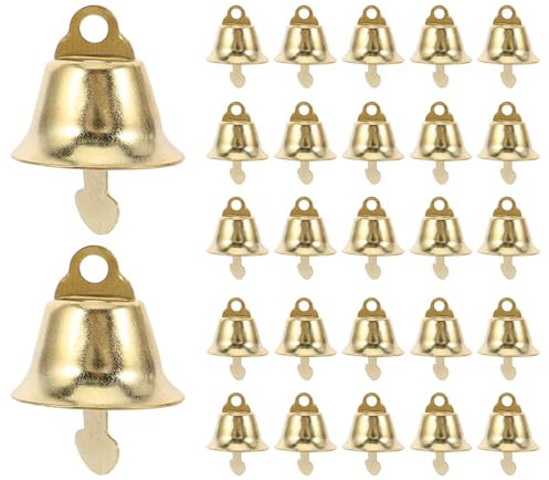 Operitacx 120 StüCk GlöCkchen Zum Basteln, 16mm Kleine GlöCkchen FüR Basteln, Weihnachtsglocken, Windspiele, Kunsthandwerk, Weihnachtsdekoration