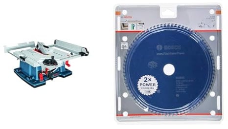 Bosch Professional Scie sur Table Filaire GTS 10 XC (Ø 254 mm, 30 mm, dans la Boîte) + Lame de scie circulaire Expert for Laminated Panel (plaques d'agglomérés, 254 x 30 x 2,6 mm, accessoire)