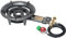 COOKAMP Propane Wok Burner, Cast Iron Single Burner Camping Stove With Regulator And Hose,High Pressure Portable Gas Stove For Camping Outdoor Cooking SH90 (SH90)