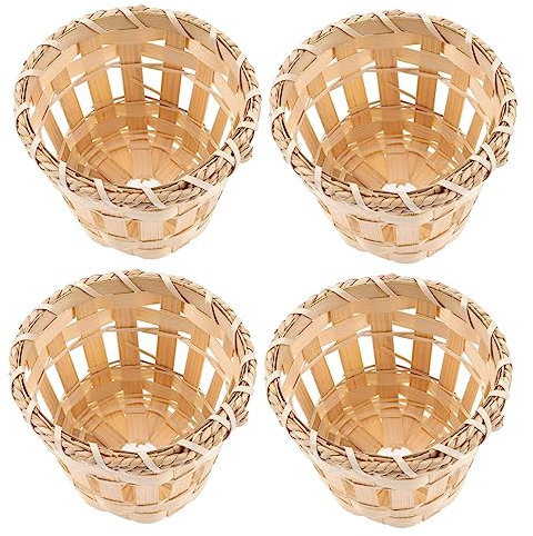 DOITOOL 4 Pièces Petit Abat-jour Décoration À La Main De Chevet Accessoires Usine Intérieur Lampe Suspendue En Rotin Tambour Cylindre Abat Jour Tissu Abat-Jour Couverture Lampe