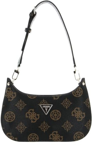 GUESS Meridian Mini Top Shoulder Bag Mocha Logo