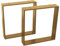 modernLOFTart Bankbeine Tischbeine - DIY Möbelfüße 80x10cm Gold - Moderner Industrie-Look für Ihr Wohnzimmer - Metall Industrial Tisch Bank Sitzbank Couchtisch Kufen - Breite 20cm, Höhe 42cm