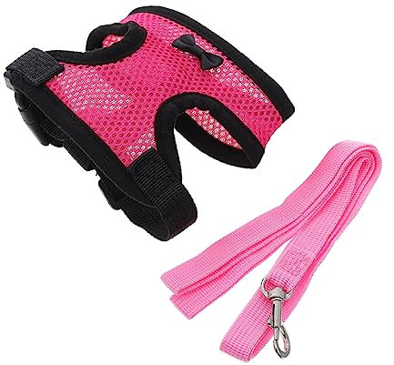 BESPORTBLE Huhn-Enten-Gans-Weste Kleines Haustiergeschirr Brustgeschirr Für Hühner Trainingsgeschirr Für Hühner Hahn Geschirr Henne Weste Welpe Hühner Geschirr Nylon Gemütlich Einstellen Rosa