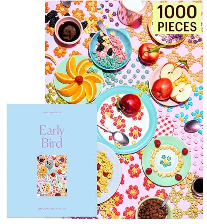 Piecework Early Bird 1000 Teile Puzzle für Erwachsene, herausforderndes Müsli-Puzzle mit Originalfotografie, Soft-Touch-Teile, Jigsaw Sammlerstück und Geschenk - 48,9 x 67,6 cm
