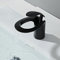 Badezimmer Waschbecken Wasserhahn Matt Schwarz Wasserfall Wasserhahn Einzelgriff Ein Loch Waschbecken Eitelkeit WC Wasserhahn Kreatives Herz Design Messing