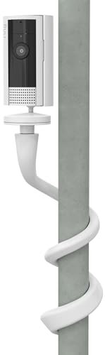 OkeMeeo Flexible Camera Twist Mount for Ring Indoor Cam 2nd Gen/1st Gen/Stick Up Cam (No Drill, White, 1 Pack)