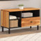 Centres de divertissement et supports TV, meuble TV 80 x 33 x 46 cm en bois d'acacia massif