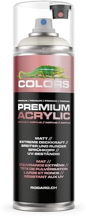 COLORS Premium Acrylic Sprühfarbe 400ml – Hochdeckender Sprühlack für Innen & Außen, Spraydose für DIY-Projekte - RAL 9001 - Cremeweiss Matt