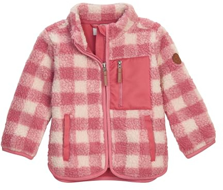 first instinct by killtec Unisex Baby Fiow 50 Mns Flc Jckt Fleecejacke/Sherpajacke Mit Stehkragen, Dark Rouge, 98-104 EU