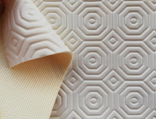 Exma Protector de Mesa Muletón Acolchado Resistente | Mantel Hule Muletón Antimanchas 140x150cm | muletón Protector para Tabla de Plancha | Fácil de Limpiar | ENGOMADO Grabado Grosor 2,0 mm