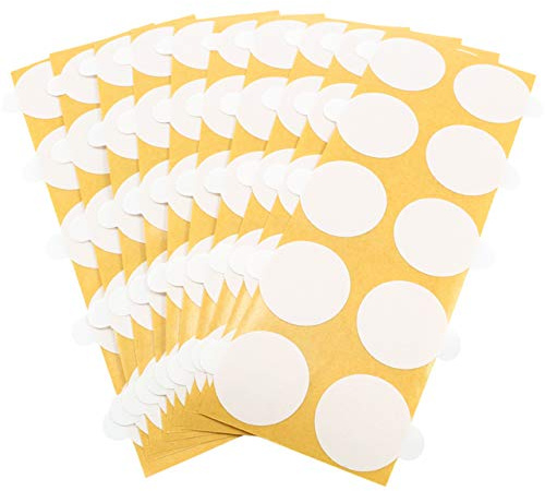 KLEBESHOP24 Doppelseitige Klebepunkte aus Papiervlies Ø 15 mm, 100 Stück | transparent, stark klebend, zum Basteln, für Papier, Pappe, Kunststoff etc.