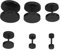 VALICLUD 6 Paar Stilvolle Hantel-ohrstecker Schwarze Ohrstecker Für Männer Gefälschte Piercings Ohrringe Für Empfindliche Ohren Gefälschte Ohrmessgeräte Muschel-ohrring Stahl Black