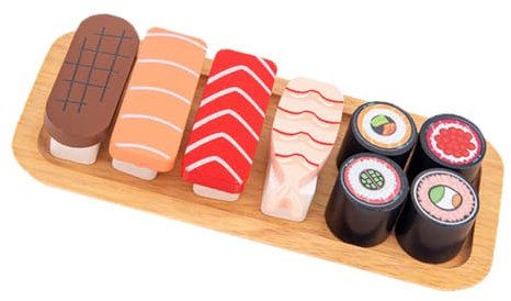 Alasum 1 Set Simulation Sushi Food Toy Kids Sushi Modell Spielzeug Holz Spielzeug (sortierte Farbe)