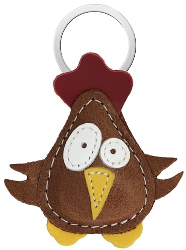 Simaru Tierisch starke Schlüsselanhänger aus hochwertigem Echtleder, Made in EU,Perfekt für Weihnachten Geburtstag Jahrestag, Finde dein Lieblingstier