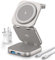 AC Island 5 in 1 iPhone Ladestation kompatibel mit Mag-Safe Ladegerät, Faltbar Reisen Wireless Charger für iPhone 16/15/14/13/12 Series, AirPods Pro, Apple Watch S1-10/Ultra - Titan(Mit 35W Stecker)