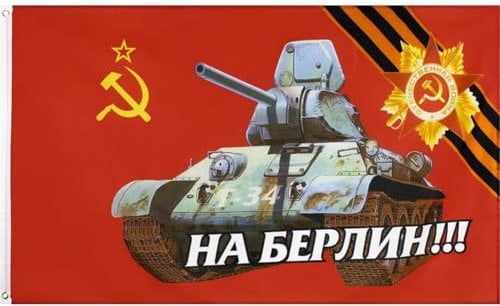 Lpitoy Flagge 90 X 150 cm, Russischer Siegestag, Kommandeur Der Sowjetunion 1964, Cccp-udssr-t34-panzerflagge