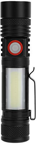 Enlybee Powerful COB Electric Torch Telescopic Zoom Flashlight for Outdoor Camping Hiking Small Size and Ergonomic