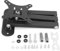 Soporte TV de pared universal retráctil, soporte orientable, montaje en pared, negro
