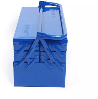 Cassetta degli attrezzi multifunzione a 3 livelli, pieghevole, con 5 scomparti, professionale, con braccio, cassetta degli attrezzi portatile per officine