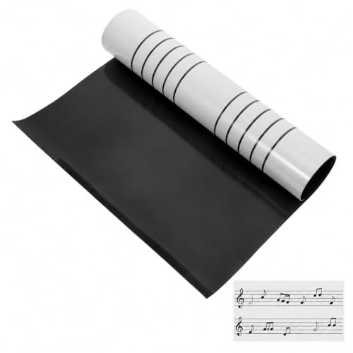 Supvox Magnetisches Notenblatt Whiteboard 40x30cm Musiktafel | Magnetisches Noten-Whiteboard 40x30cm mit fünf Notenlinien, abwischbar für Musikunterricht und Übungen