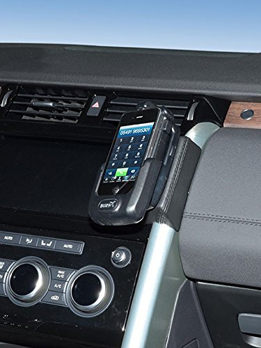 KUDA Handyhalterung passend für Land Rover Discovery 5 ab 04/2017 - Telefonkonsole für Smartphones, Handy, Navi und mehr - Kunstlederkonsole, schwarz, 3065
