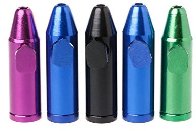 Dabixx 1pc Metal Aluminum Snorter Sniffer Snuff Snorter Powder Bullet Dispenser Boxes