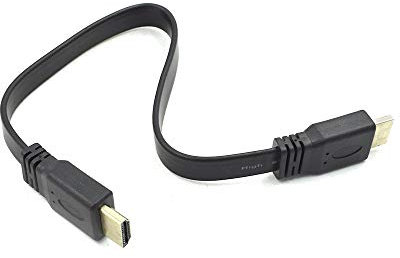 Hxchen HDMI Cable for Audio Video HDTV TV PS3 Full HD Short HDMI Male to Male Plug Flat Cable Cord Black - (1 Pc)