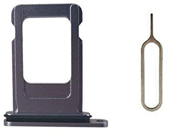 MEEFIX SIM Card Tray Holder Slot Replacement with Open Eject Pin for iPhone 11 (6.1 inch) (Blue, Single SIM)