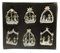 condecoro Glas Krippe Christbaum-Schmuck Hänger Baumbehang Weihnachtsschmuck Spinnglas, 6er Set