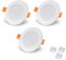 VTERLY Focos, 3 Pack 6W LED Empotrable Techo Redondo, 430LM, 6000K Blanco Frío, No Regulable, AC 220-240V Downlight Extraplano, para Dormitorio Sala de Estar Cocina
