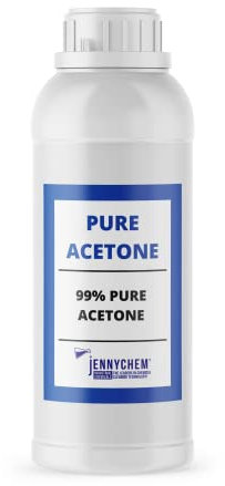 99% Pure Acetone Acrylic Nail Remover (1 L) - Lint-Free Acetone Nail Polish Remover for Gels, Acrylic Tips, Glue, & More - Strong & Undiluted Nails Remover Formula - Colourless Acetone for Nails
