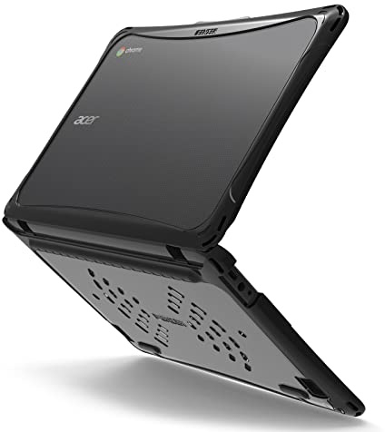 iBenzer Acer Chromebook Spin 511 (R753T) Chromebook de 11 pulgadas, funda rígida protectora resistente con bloqueo de pantalla para estudiantes de educación K12, negro LC-HPE-ACER R753T