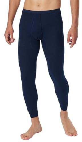 Schiesser Men's Long Johns with Fly - Original Fine Rib